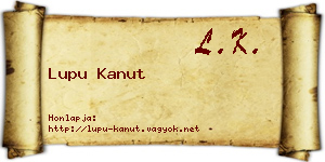 Lupu Kanut névjegykártya